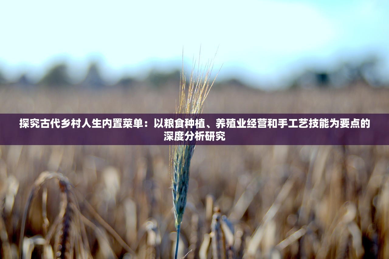 探究古代乡村人生内置菜单：以粮食种植、养殖业经营和手工艺技能为要点的深度分析研究