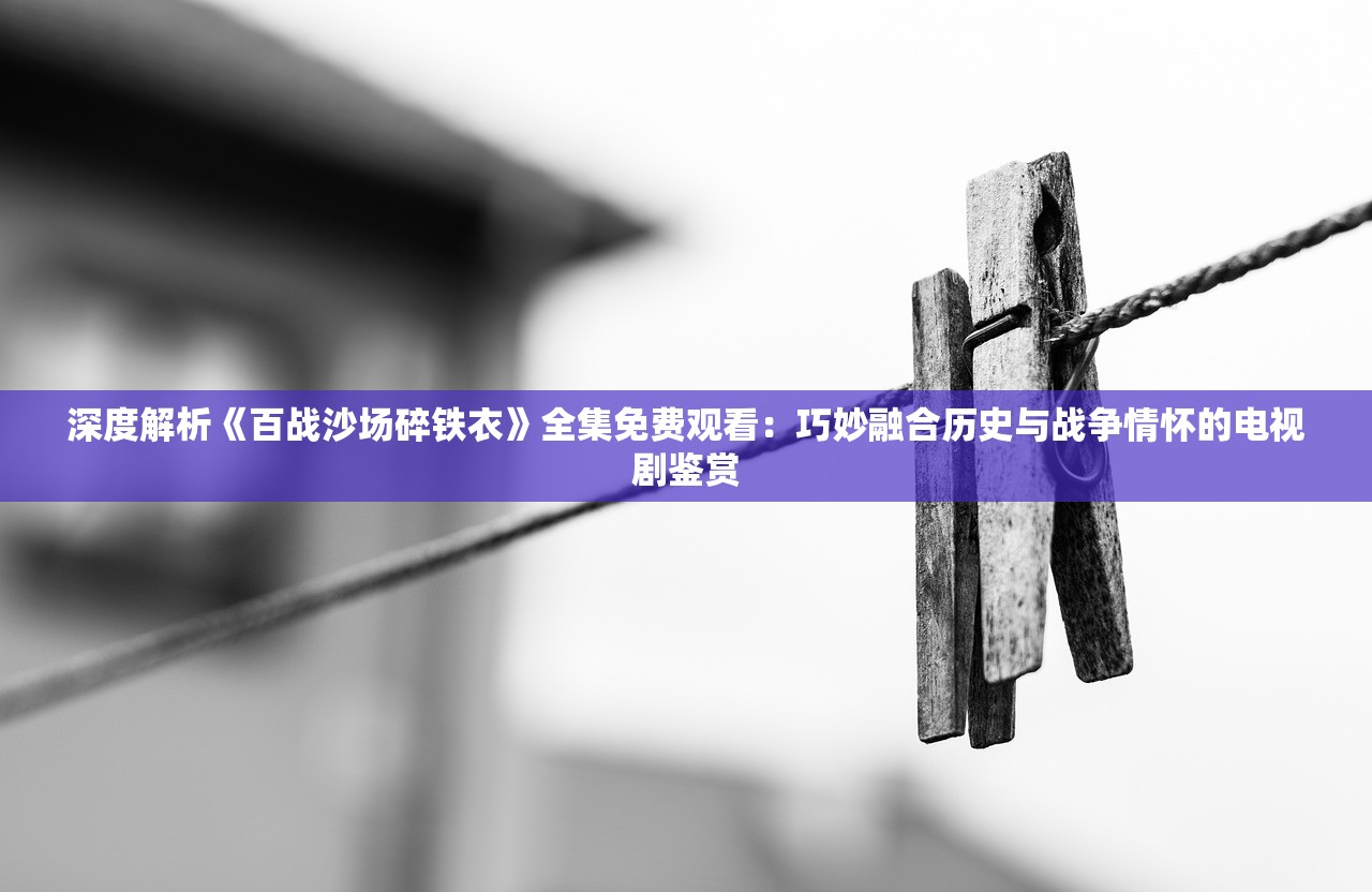 深度解析《百战沙场碎铁衣》全集免费观看：巧妙融合历史与战争情怀的电视剧鉴赏