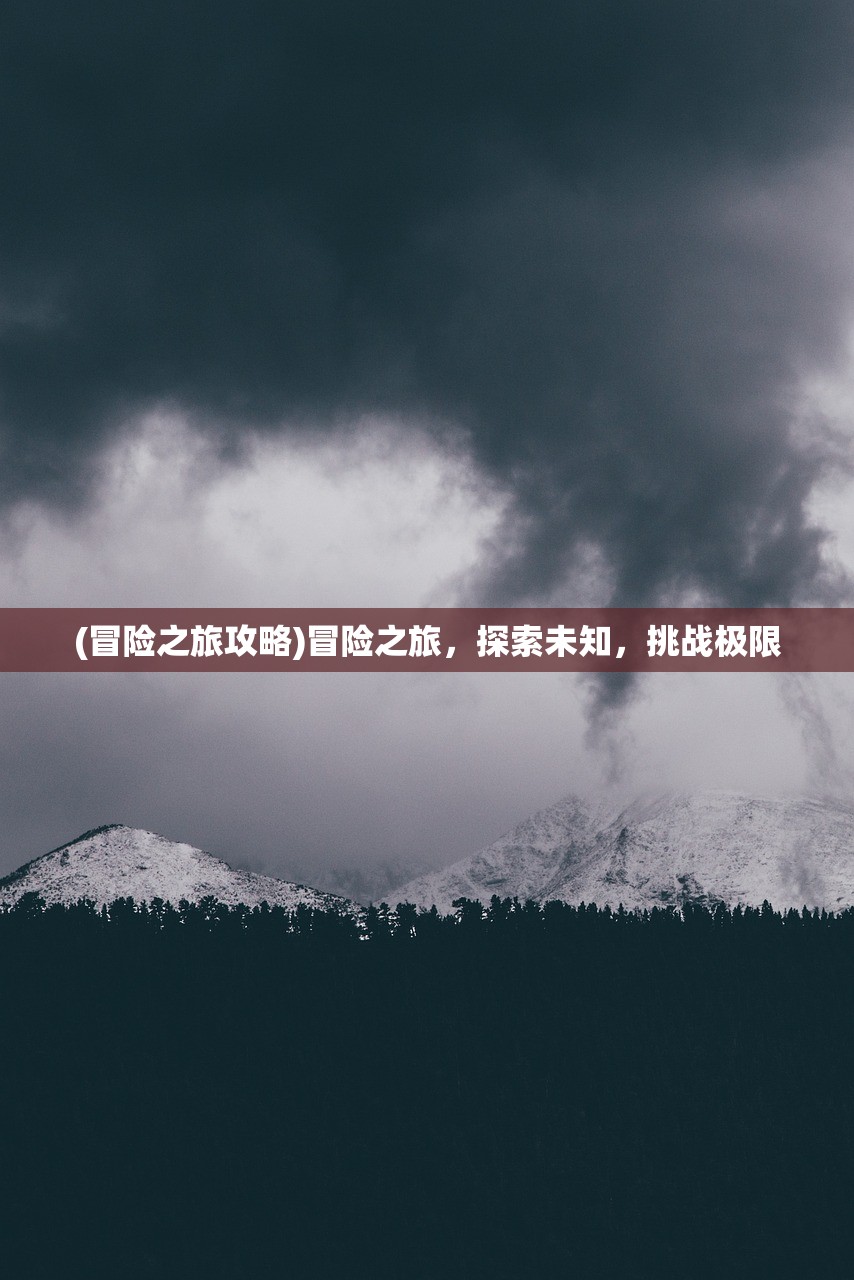 (冒险之旅攻略)冒险之旅，探索未知，挑战极限