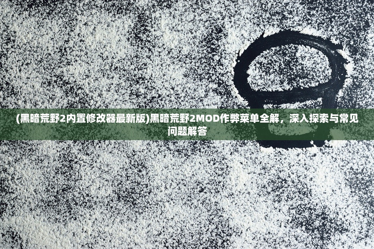 (黑暗荒野2内置修改器最新版)黑暗荒野2MOD作弊菜单全解，深入探索与常见问题解答