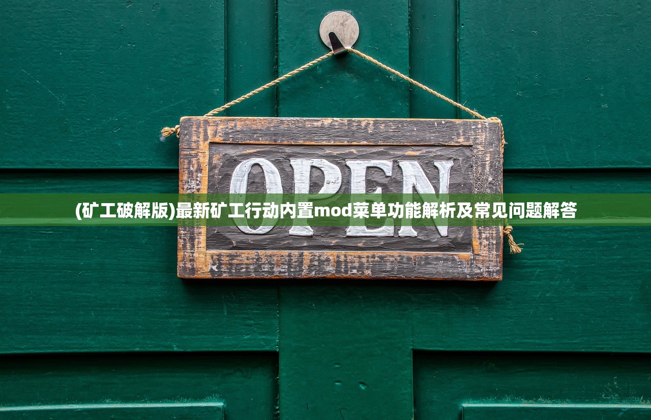 (矿工破解版)最新矿工行动内置mod菜单功能解析及常见问题解答