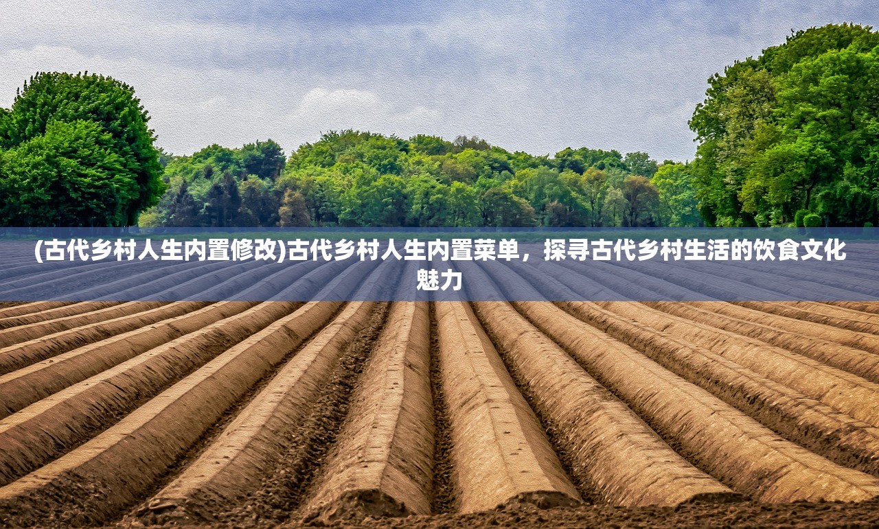 (古代乡村人生内置修改)古代乡村人生内置菜单，探寻古代乡村生活的饮食文化魅力