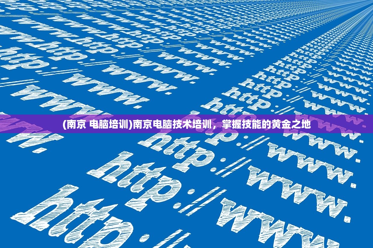 (南京 电脑培训)南京电脑技术培训，掌握技能的黄金之地