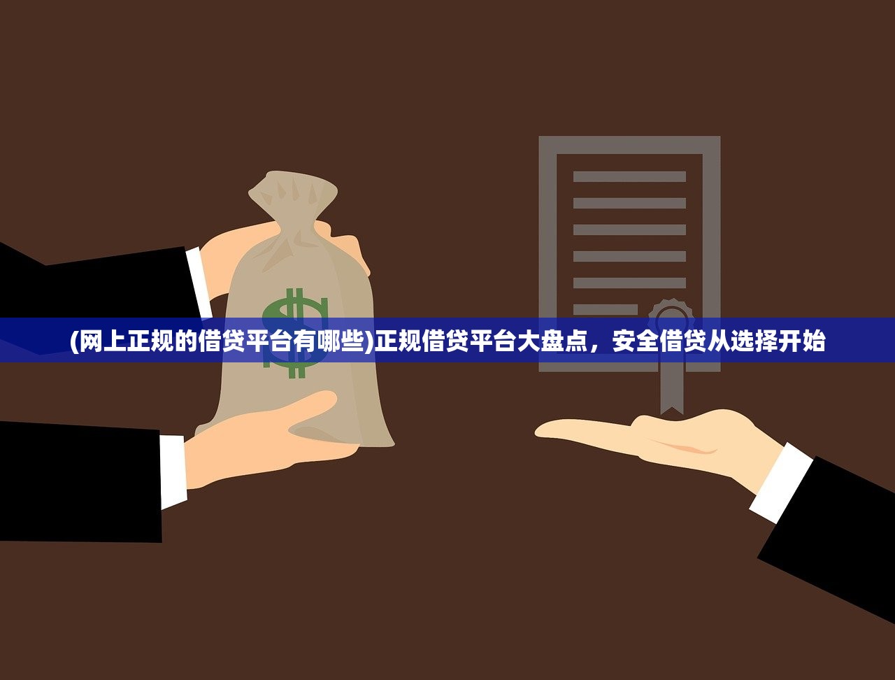 (网上正规的借贷平台有哪些)正规借贷平台大盘点，安全借贷从选择开始