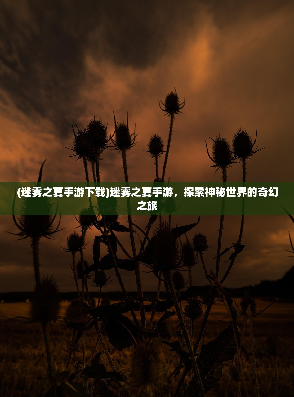 (迷雾之夏手游下载)迷雾之夏手游，探索神秘世界的奇幻之旅