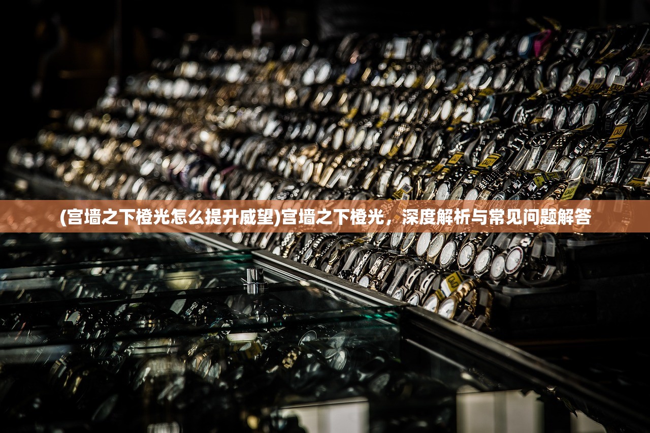 (宫墙之下橙光怎么提升威望)宫墙之下橙光，深度解析与常见问题解答