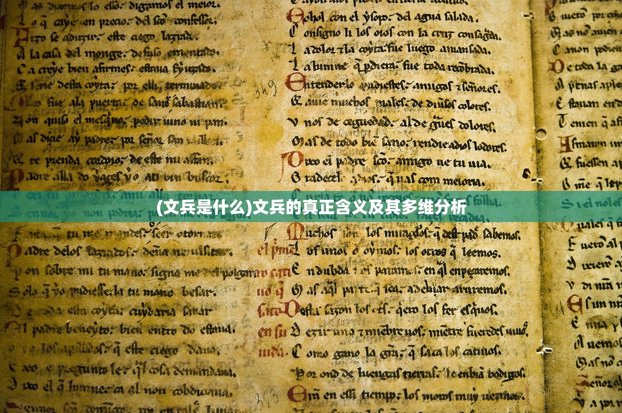 (文兵是什么)文兵的真正含义及其多维分析